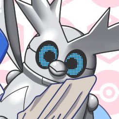 solo no humans white background pokemon (creature) simple background sunglasses blue eyes  illustration images