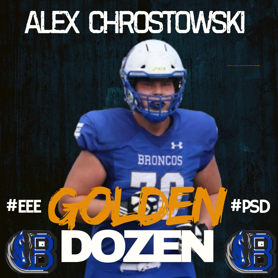 "Golden Dozen" is the most prestigious award an athlete can receive in Westchester County. We are extremely proud of <a href="/Alex_Chrost/">Alex Chrostowski</a> on being recognized has one of the Golden Dozen. Alex has earned this award for all he has done on and off the field. <a href="/sports_broncos/">Broncos Sports</a> <a href="/CoachManganelli/">Coach Manganelli</a>