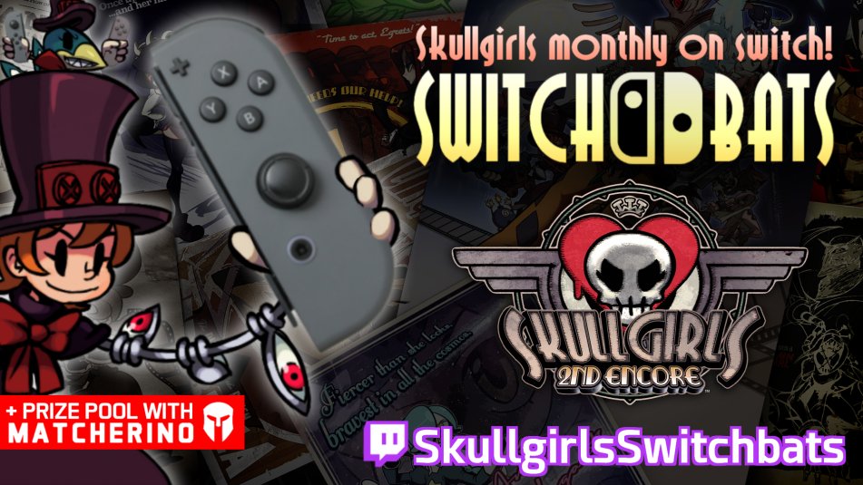 SGSwitchbats's tweet photo. Switchbats returns this month with  #15, be sure to sign up before it takes place Saturday the 24th at 7 pm
Register - https://t.co/tLbuG21Xch
Streamed at - https://t.co/eu7odJLw0n
Matcherino pot - https://t.co/l7fSGW99OS https://t.co/WpuY0VZ0qK