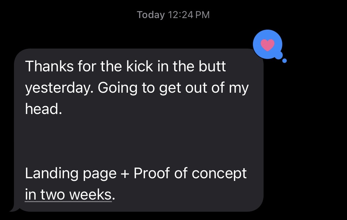 robjama's tweet photo. Friends who are paralyzed by the idea of failing usually ask me the exact same question:

'What if I fail?'

My go-to response is 'What if you don't.'

Sometimes, you just need to flip the narrative from fear to potential success to get you started. And let momentum kick in from there.