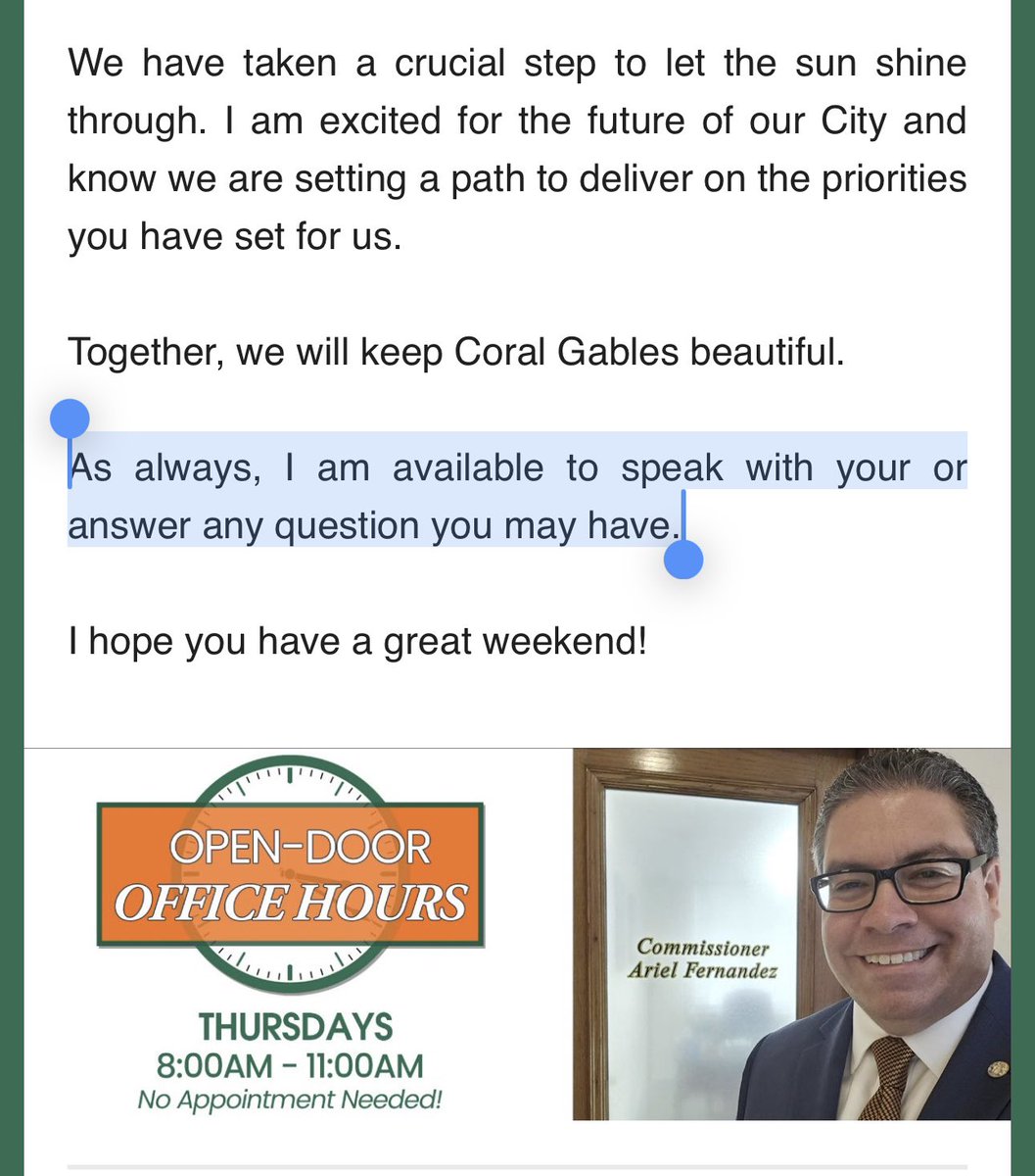 In conclusion of “The Lies of Ariel, Part I” I encourage everyone to reach out to <a href="/commishariel/">Commissioner Ariel Fernandez</a> . This way, they can see for themselves how you disregard and disrespect anyone that disagrees with you. You are the lie.