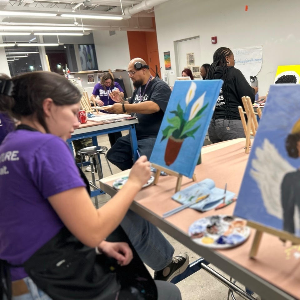 Getting into the Art Show spirit with a staff open studio! Check out some of their work, along with youth and community art, next Saturday, March 2 at BUILD’s Austin campus! All proceeds support our therapeutic art programs! Tickets: bit.ly/3OloCm0