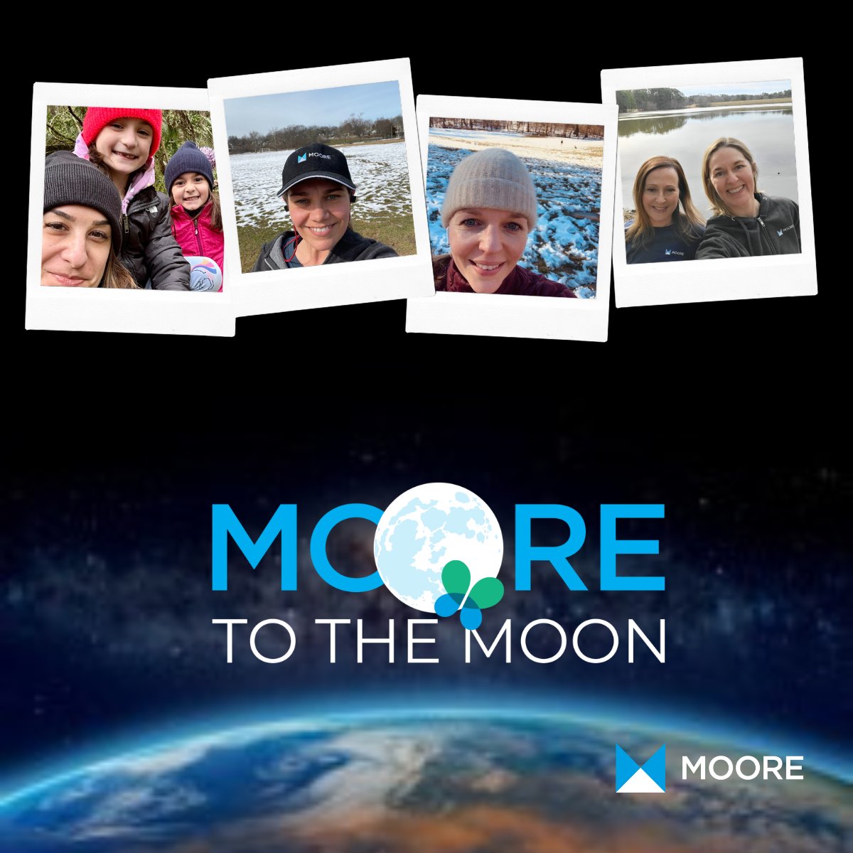 The Moore North America team recently kicked off our participation in Moore Global's Moore to the Moon campaign. We walked, jogged, and explored the local woodlands, logging approximately 15 miles. 

To learn more visit: ow.ly/wKNi50QGR71

#MooreToTheMoon 
#SocialAmbition
