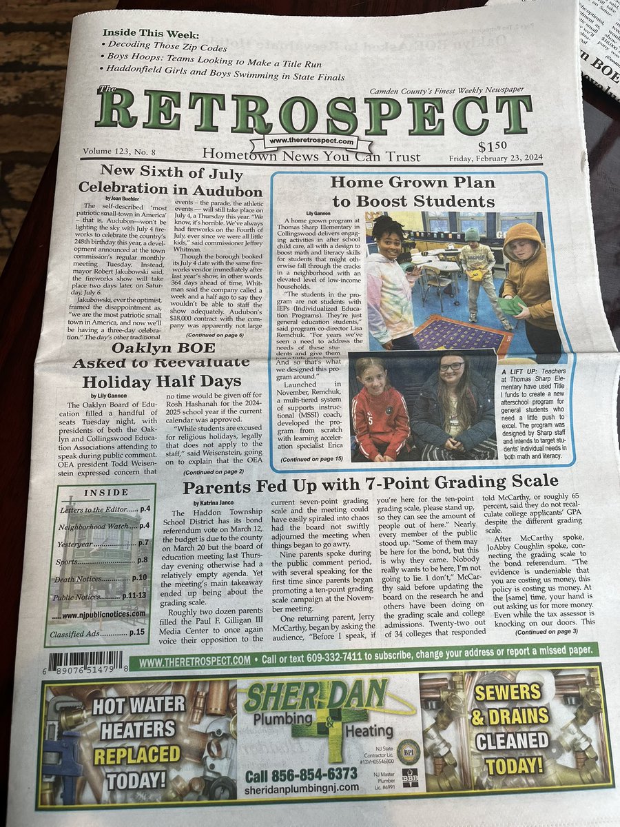 Front page feature! So proud of <a href="/LRemchuk/">Lisa Remchuk</a> and @BertiSharpLAS! Their vision, leadership, and passion for supporting students and teachers through Sharp’s after school tutoring program is inspiring and impactful! 🥳🙌🏻 #sharpsharks #collsedu