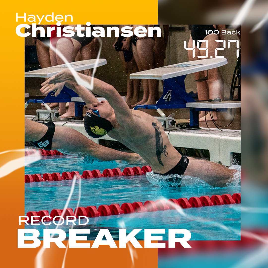 2023-24 Record Breakers Recap - Pt. 2 Hayden Christiansen broke the MKE 100 Back record twice in one day at this year's conference championship meet! First in the preliminary heat, then again in the final! Congrats Hayden! #ForTheMKE