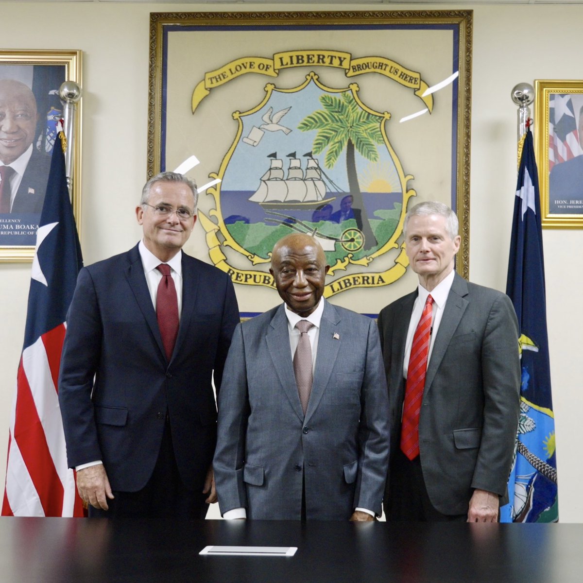 Elder @PatrickKearon and I were honored to meet today with new Liberia President Joseph Boakai in Monrovia, Liberia. We discussed education and self-reliance and how The Church of Jesus Christ of Latter-day Saints can continue to assist with these efforts. We are grateful for our