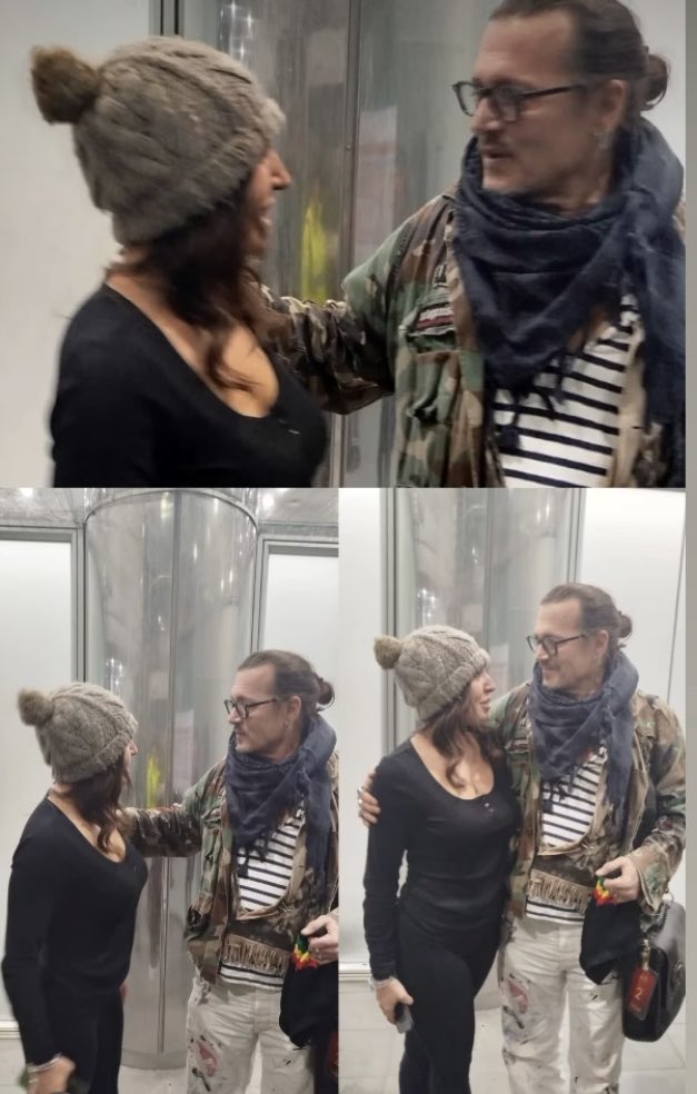 Sonia_Rose1's tweet photo. 22 Feb 2024 Johnny at the airport, met a fan 
#JohnnyDepp 
#JohnnyDeppIsALegend 
Via IG lilamanzo https://t.co/g9jL750bku