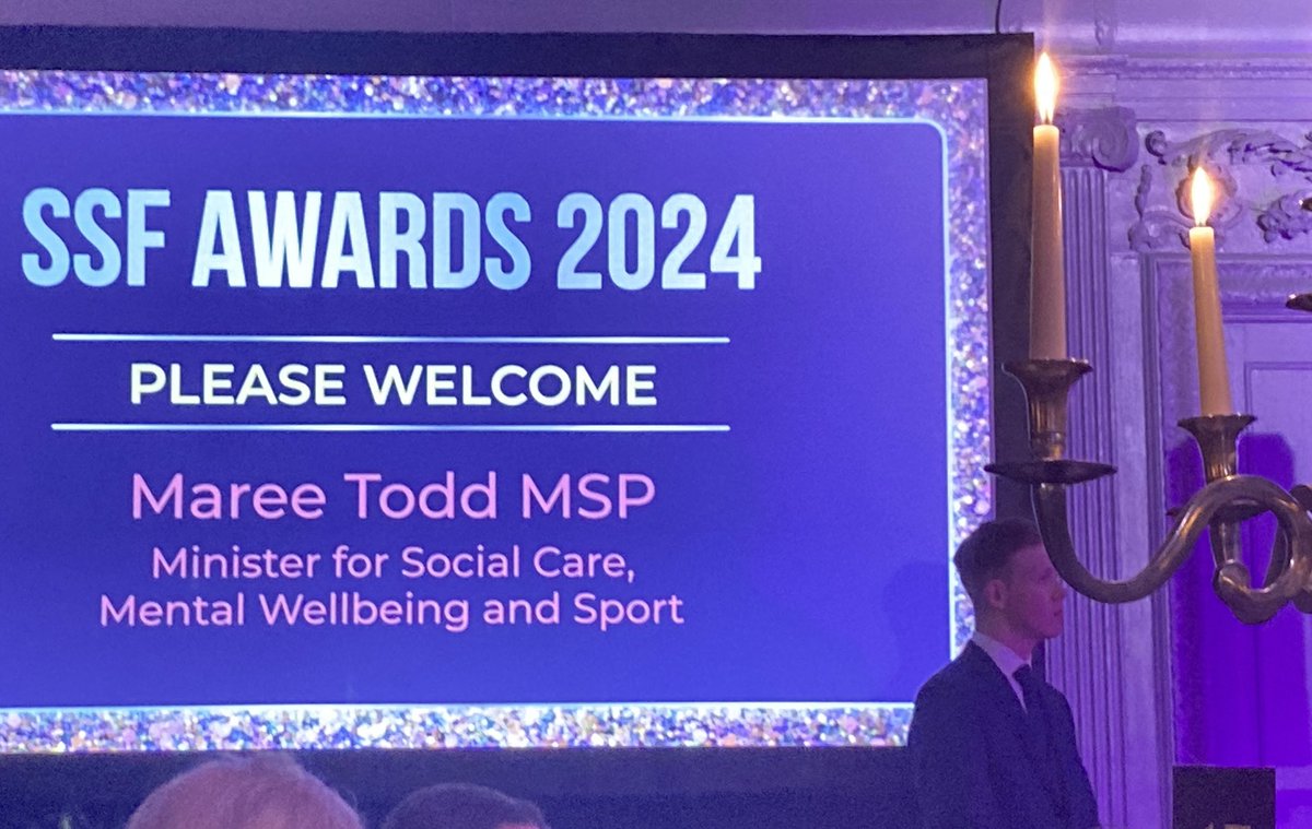 beattiegee's tweet photo. Brilliant night hearing inspiring stories from young people about the amazing power of sport to change lives. Huge thanks to ⁦@SSF_2000⁩ for all that you do and congrats to all the nominees and winners #SSFawards24 ⁦@MareeToddMSP⁩ ⁦@ActiveScotGov⁩ https://t.co/KE4Flrst3l