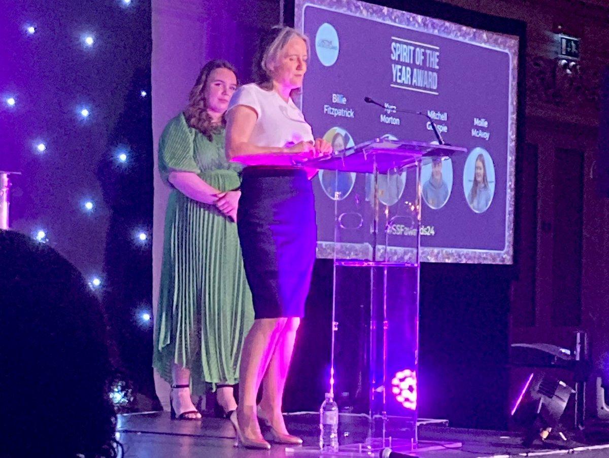 beattiegee's tweet photo. Brilliant night hearing inspiring stories from young people about the amazing power of sport to change lives. Huge thanks to ⁦@SSF_2000⁩ for all that you do and congrats to all the nominees and winners #SSFawards24 ⁦@MareeToddMSP⁩ ⁦@ActiveScotGov⁩ https://t.co/KE4Flrst3l