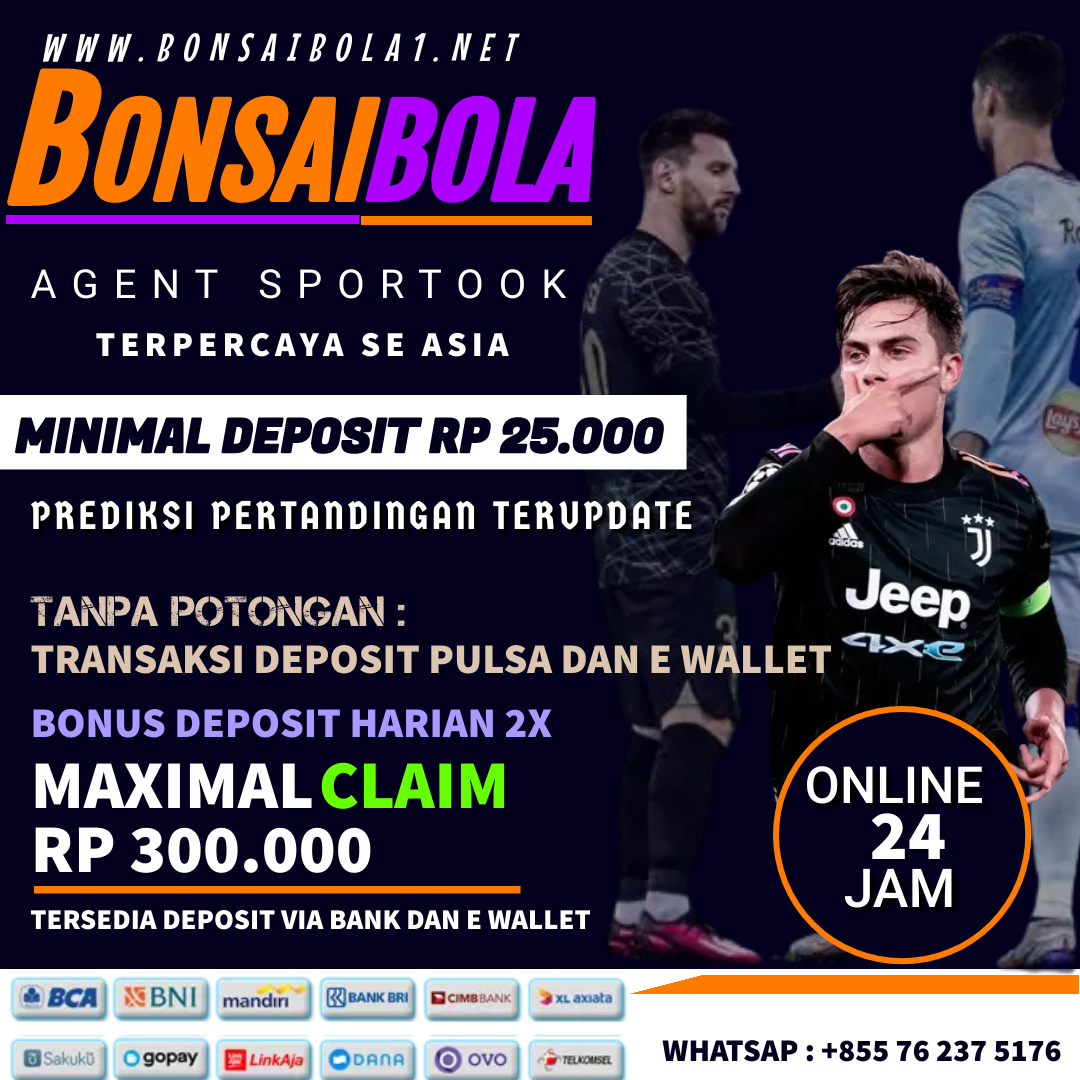 DAFTAR SEKARANG DAN DUKUNG TIM FAVORITMU DENGAN ODDS TERBAIK SEKARANG JUGA
CLAIM BONUS HARIANNYA DENGAN TOTAL BONUS RP 300.000 SEKARANG JUGA
DEPOSIT VIA PULSA DAN E WALET TANPA POTONGAN SETIAP TRANSAKSINYA 
KLIK LINK DI BAWAH INI UNTUK PROMO LAINNYA 👇👇👇
heylink.me/bonsaibola27