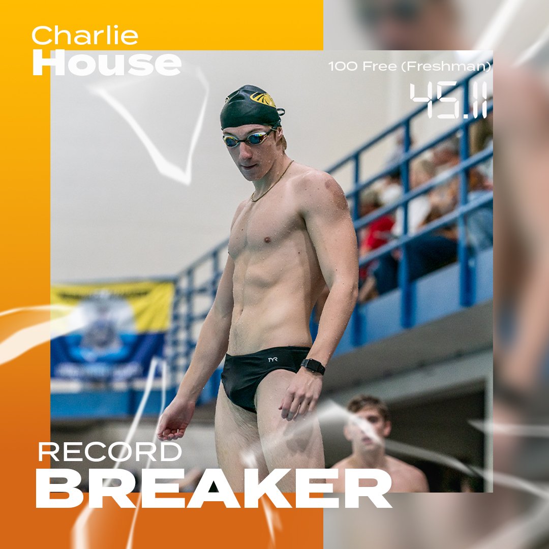 2023-24 Record Breakers Recap - Pt. 3 Charlie House set two new Milwaukee freshman records this season! He first broke the 100 Free record at the House of Champions Meet, then broke the 50 Free record at the conference championship meet! Congrats Charlie! #ForTheMKE