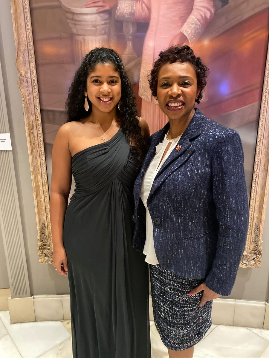 We believe in the importance of role models, especially for Black women in politics. We try to introduce our participants to high achieving Black women. Pictured here is Congressional Fellow Nykarlis with Rep Clarke (NY- 9). Nykarlis interned in Rep Clarke's office!