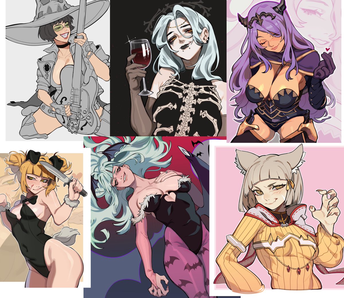 Added all these headshots + some full illustrations on my redbubble