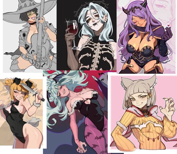 Added all these headshots + some full illustrations on my redbubble
