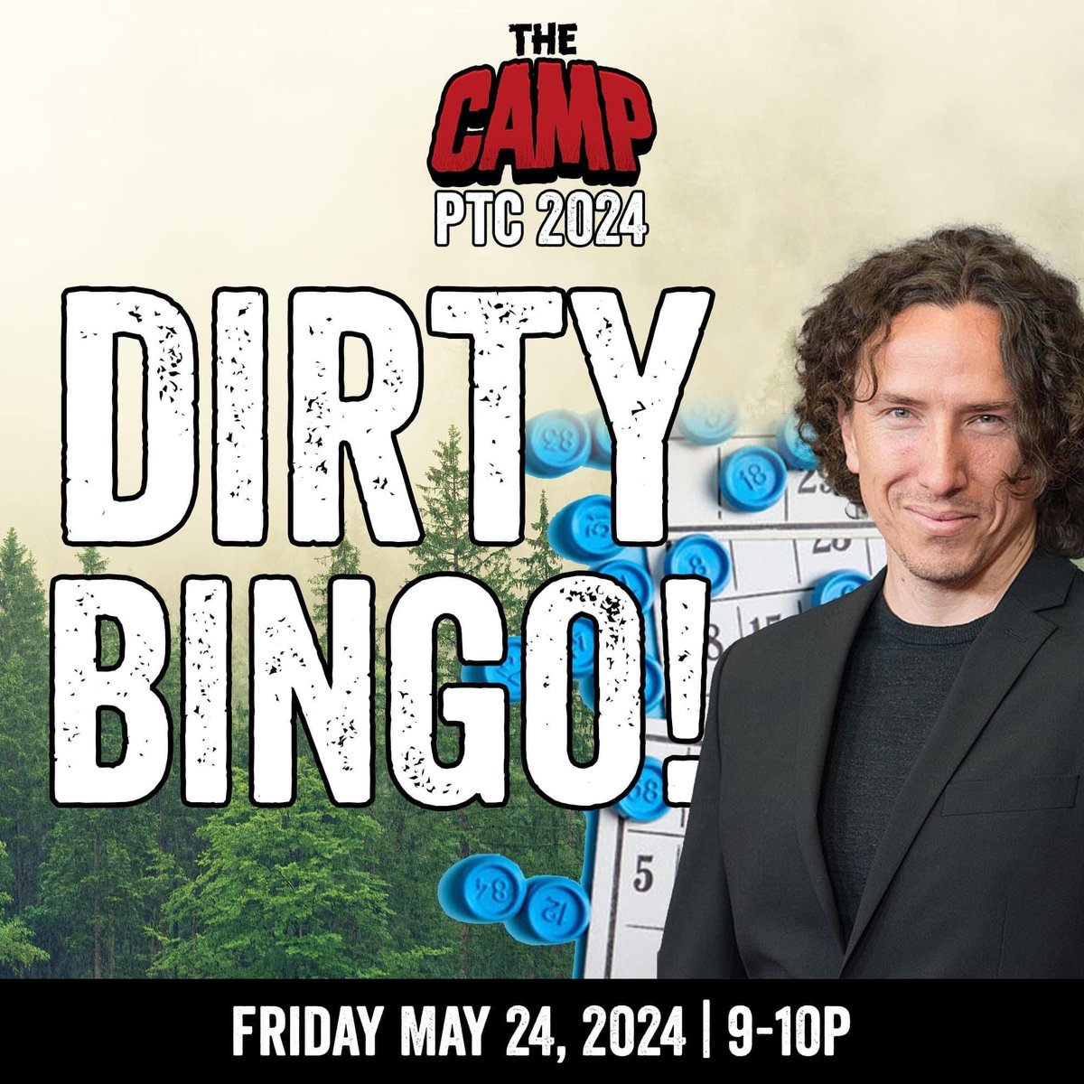 TheCampEvents's tweet photo. Join Michael Traynor for an hour long game of dirty bingo. This event is going to be so fun and the prizes are to die for! Tickets are only $50 so get yours before they’re all gone https://t.co/NgmJvkP7ZC https://t.co/m4544aMAIS