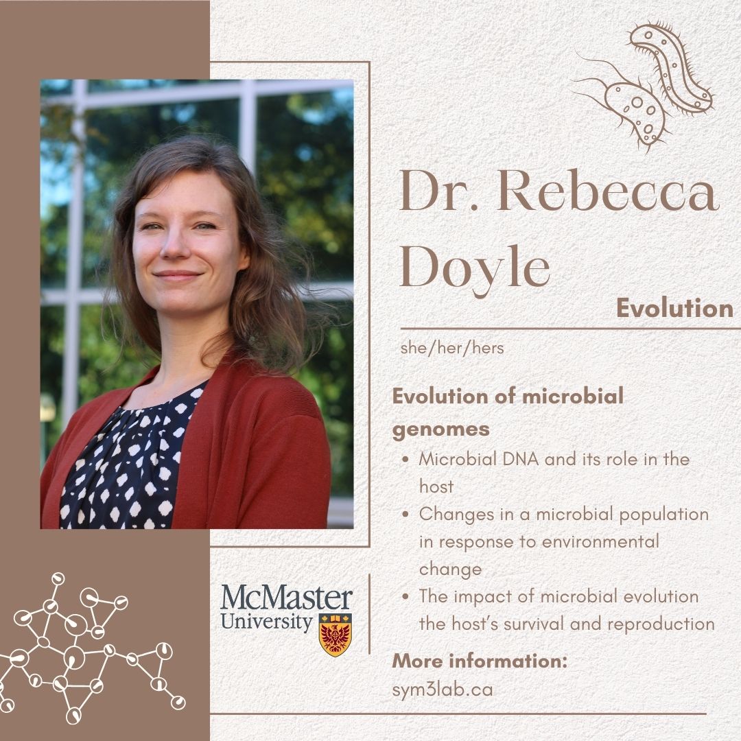 Our final keynote speaker will be for Evolution, Dr. Rebbeca Doyle! 🦠🧬 She researches microbial populations and responses to environmental change, and the impact on the host's survival and reproduction. Double helices and double the fun at #OE3C2024! Registration opens soon!