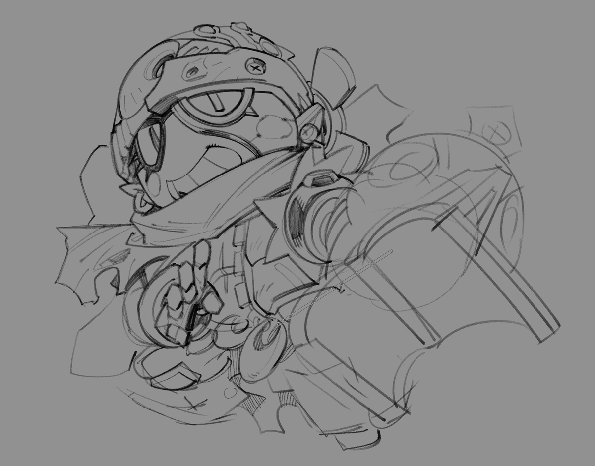 I was just doodling a #cybernizedgene from my #supercellmake entry! saw all the finalists and wow, the competition was tough! congrats to all the finalist and i'm sure we'll get em' next time! ✌️#supercell #brawlstars #BrawlStarsArt