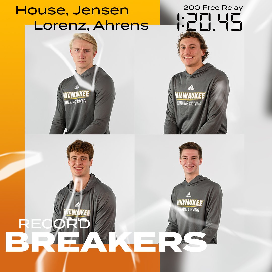 2023-24 Record Breakers Recap - Pt. 4 The men's 200 Free Relay team of Charlie House, Jay Jensen, Ben Lorenz, and Jackson Ahrens set a new MKE record with their performance at the conference championship meet! Congrats Manthers! #ForTheMKE
