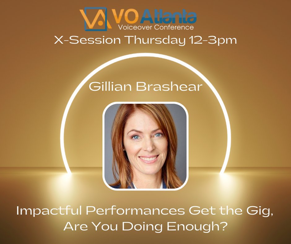 Booking voice gigs, but not the starring roles?  Well, if you're going to VO Atlanta you should start your conference with Gillian's X-Session on Thursday.  She'll help you fix that!

#voatlanta #gillianbrashear #thevoicedirector #actorlife #videogames #voiceover #voicedirection
