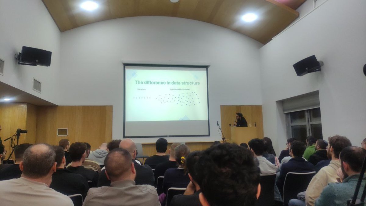 Marketing and Business Development supporter, <a href="/avidanab/">Avidan</a>  shares the difference between #Blockchain VS #BlockDAG at today's Meet-up.  #Kaspa $KAS <a href="/KaspaIL/">Kaspa Israel 🇮🇱</a>