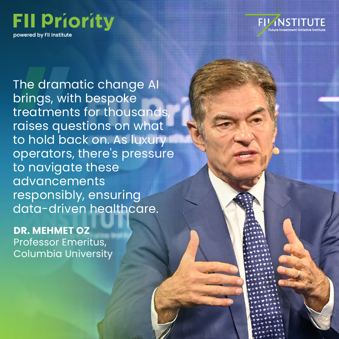 How big of a role should AI play in healthcare? @DrOz, Professor Emeritus at Columbia University, explores the topic at #FIIPRIORITY.