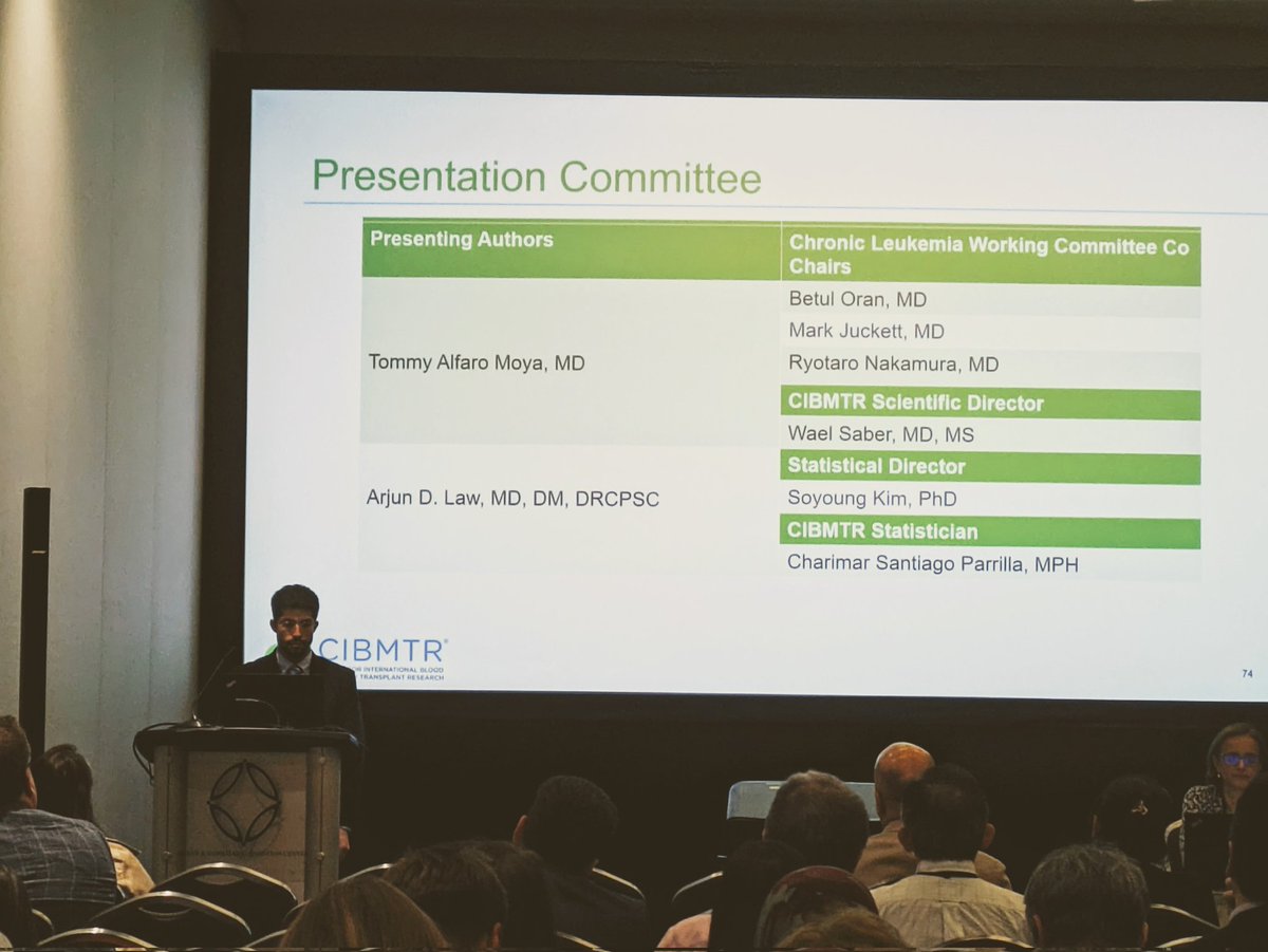 @tomam04 presenting his proposal in the chronic leukemia working committee. ( Co-authored with <a href="/Haemophage/">Arjun D. Law</a> ) #Tandem24