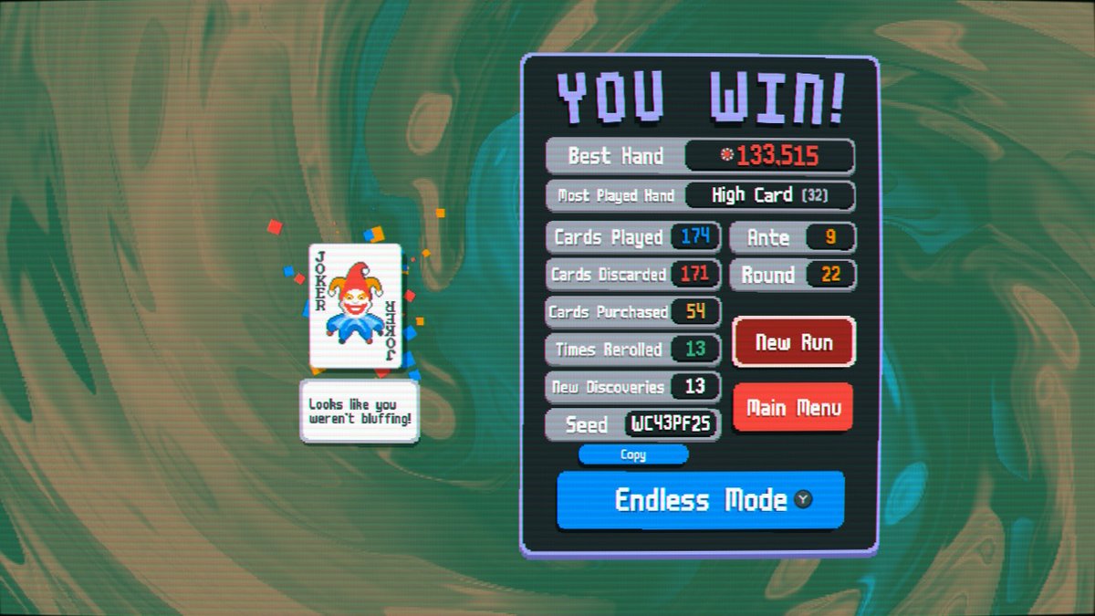 MouldyK's tweet photo. 60 Cards...31 were 3s... #NintendoSwitch #Balatro https://t.co/O4756gwd19
