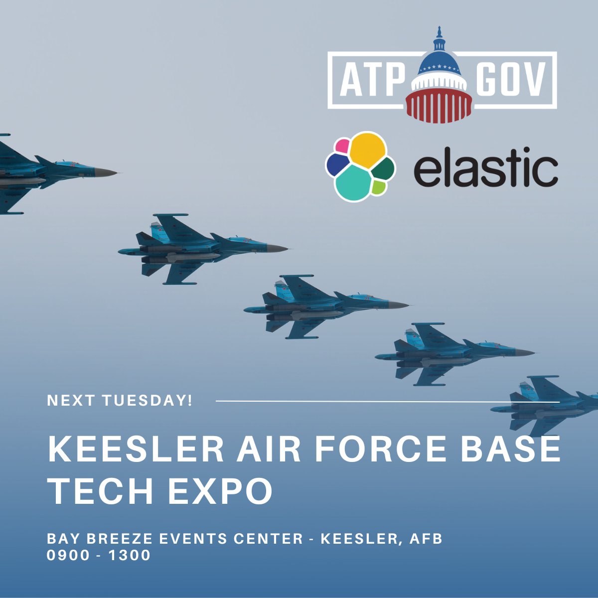 Next Tuesday, @ATPGov is teaming up with @Elastic at the Keesler Air Force Base Tech Expo! Don't miss our dynamic duo as we showcase innovative solutions tailored for the military. See you there!

#ATPGov #Elastic #ProtectOurNation #ATPGovPartner #TechExpo #KeeslerAFB