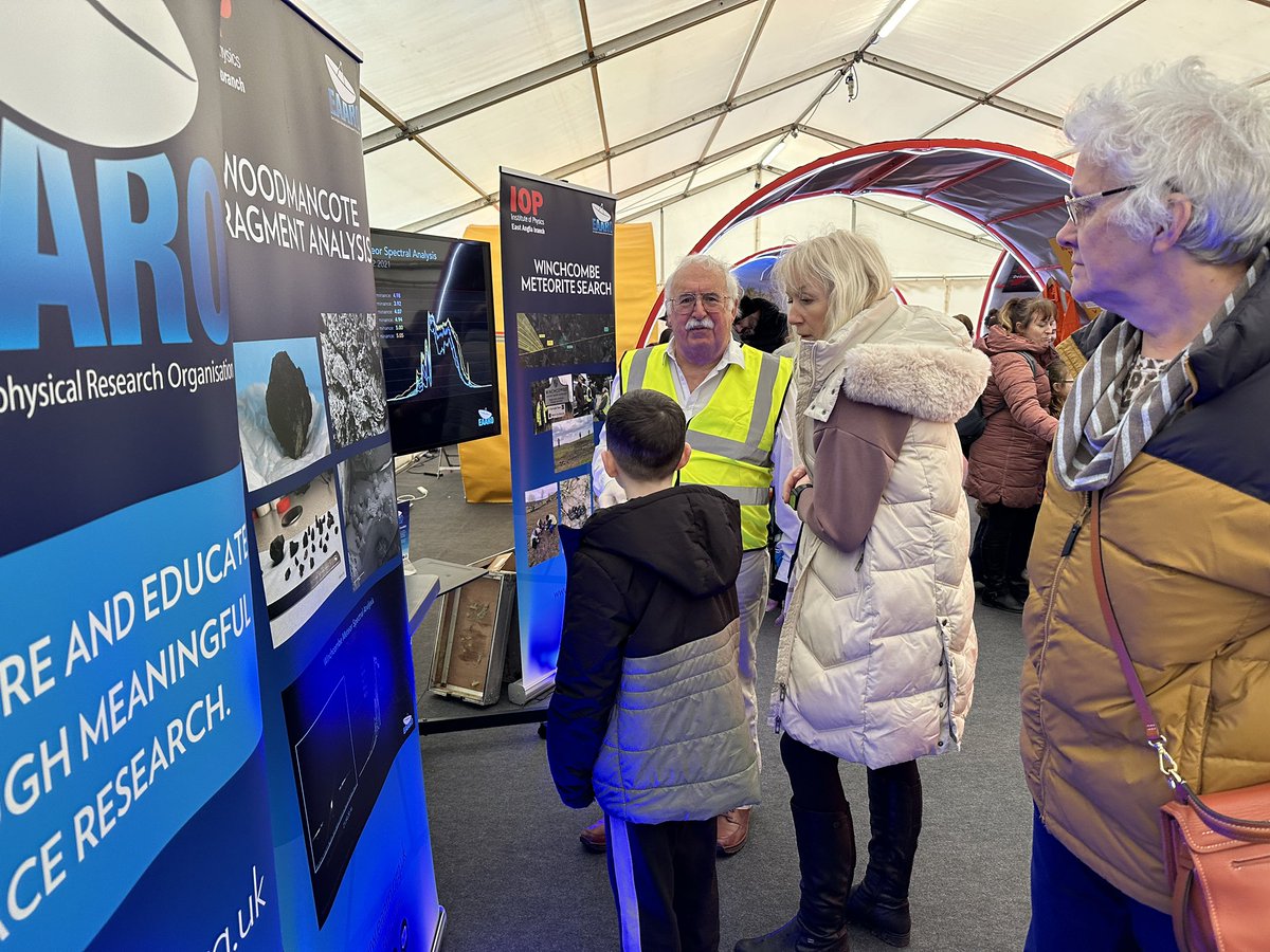 Thank you <a href="/NorwichSciFest/">Norwich Science Festival</a> for allowing us to engage with a fantastic #science loving audience today in the #Explorium at the The Forum, Norwich. Working in partnership with the IOP <a href="/PhysicsNews/">Institute of Physics</a> we succeeded in inspiring and educating so many people in  #meteors and  #meteorites
