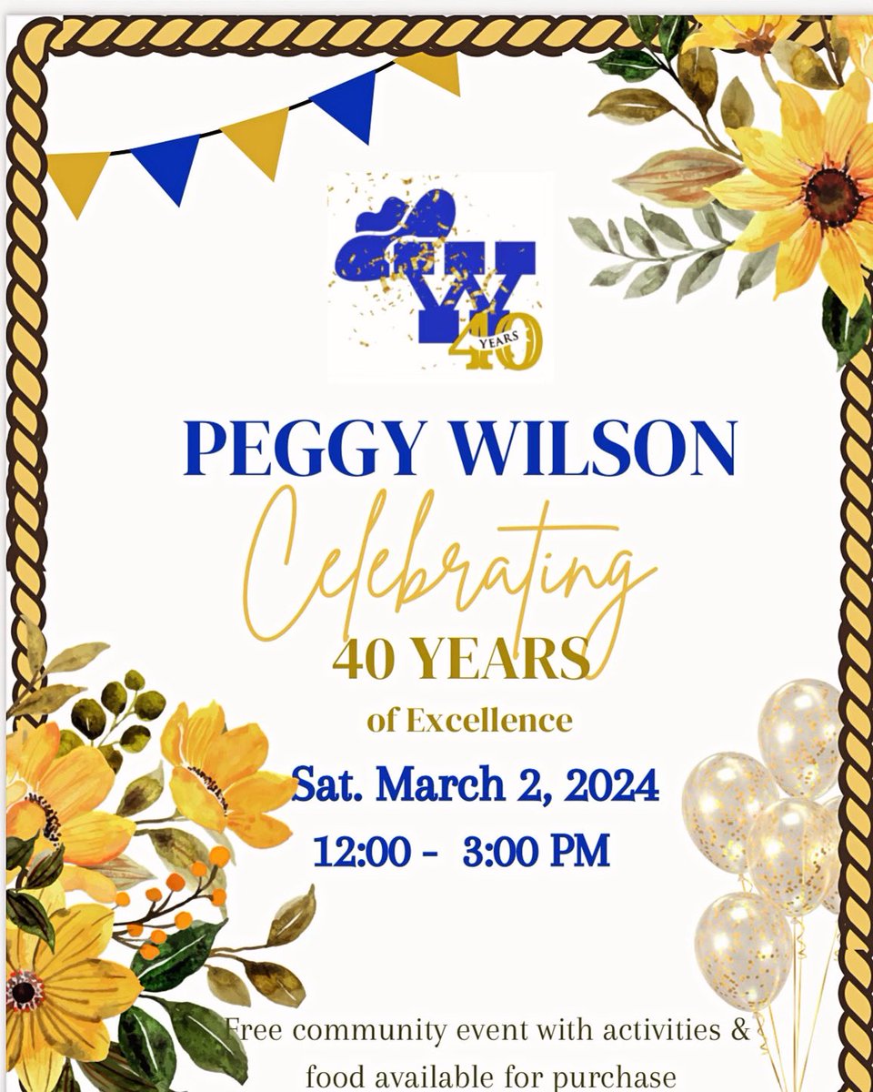 Come out and join us for some free family fun celebrating Wilson’s 40 years of excellence!