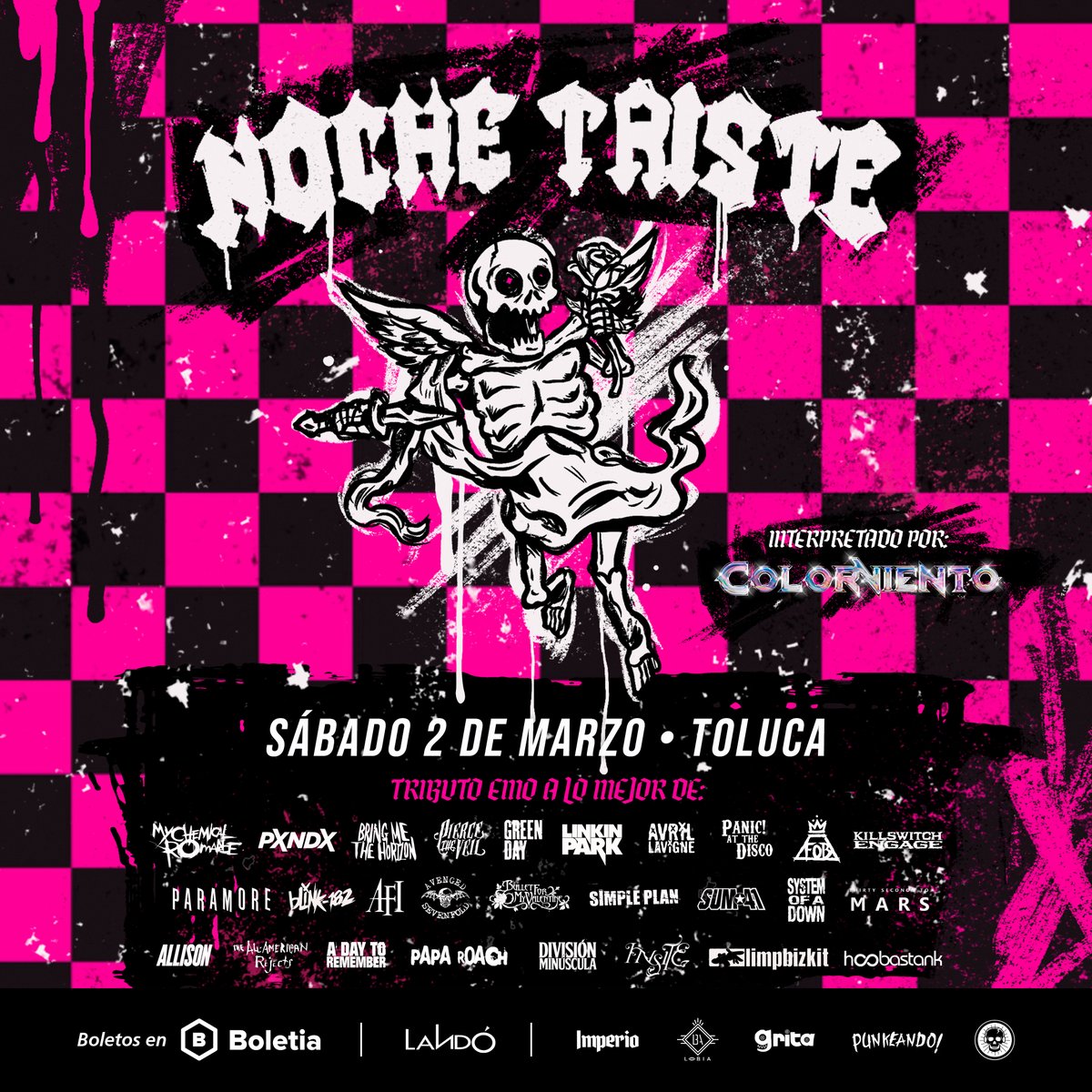 ¡No te pierdas este Sábado 24 de Febrero en el HDX Circus Bar el Kickoff de la gira de Noche Triste! 

¡Interpretado por <a href="/colorviento___/">Colorviento</a>  y <a href="/PabloHolmanC/">Pablo Holman</a> de invitaddo especial!

Boletos a la venta en: …he-triste-en-cdmx-navidad.boletia.com