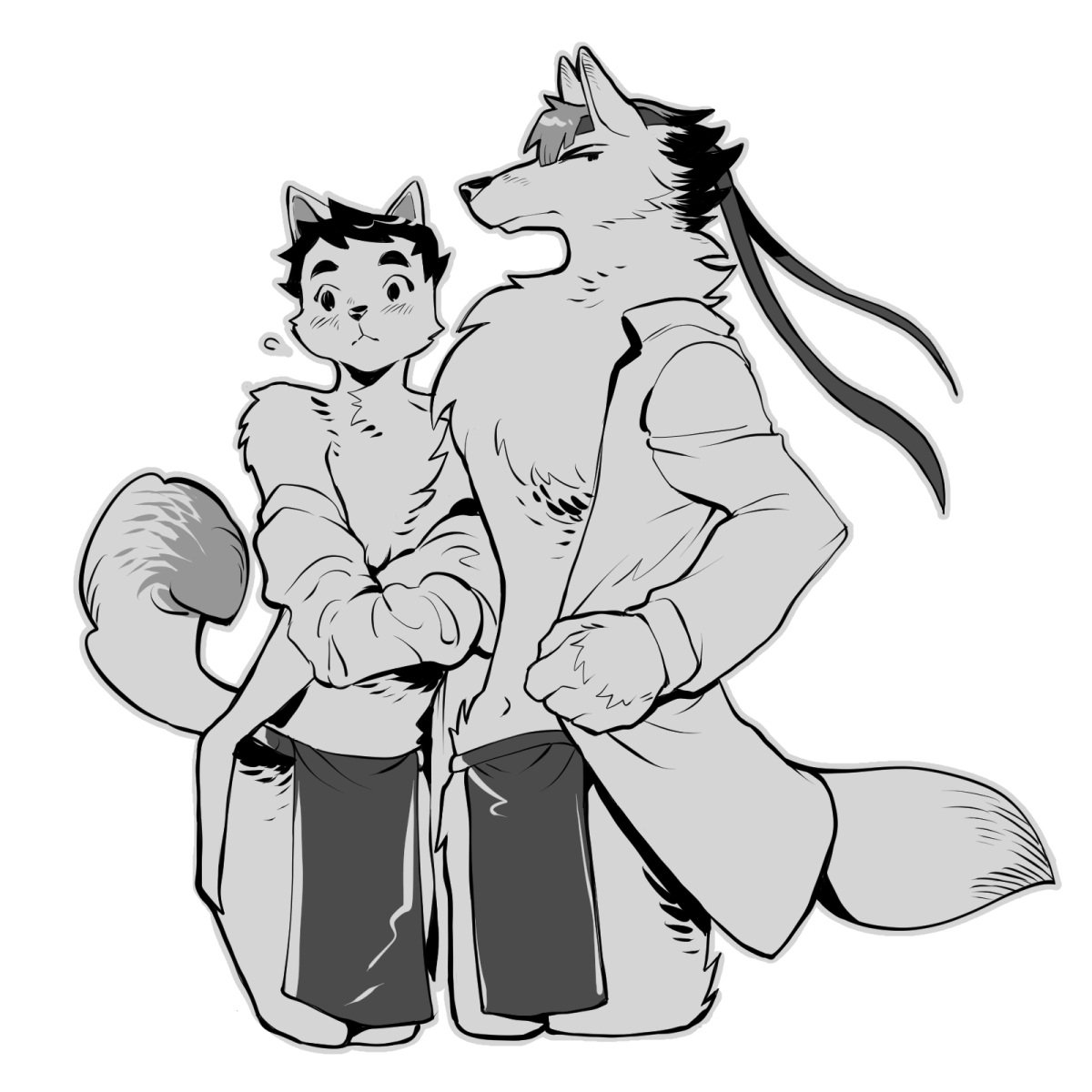 単体イラストの親友ワンワン🐕🐕 