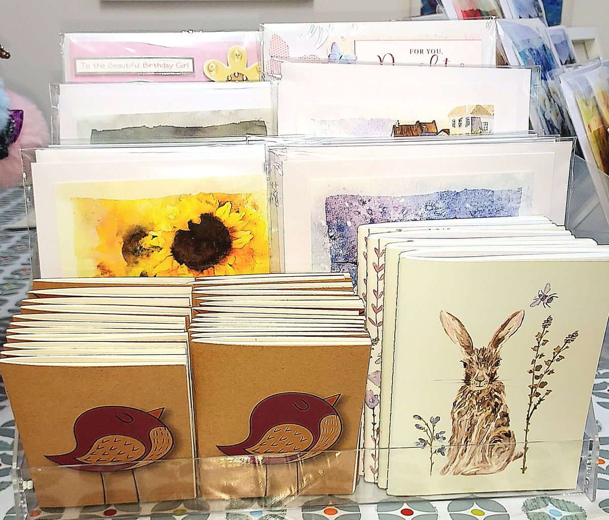 New art cards, and notebooks now available for the Spring really fresh, and colourful.