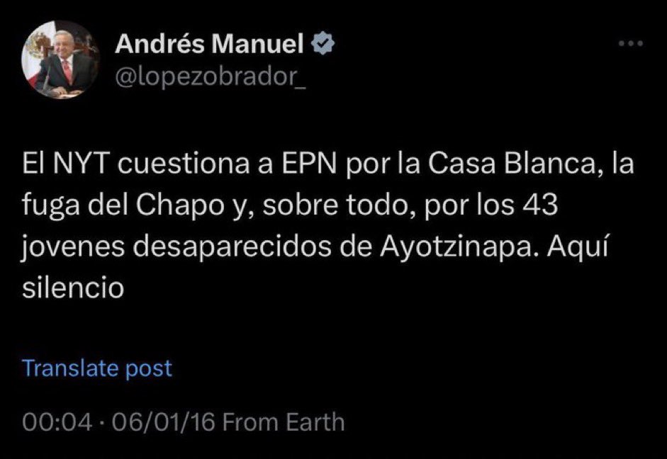 Siempre hay un tweet. #NYT <a href="/JesusRCuevas/">Jesús Ramírez Cuevas</a>