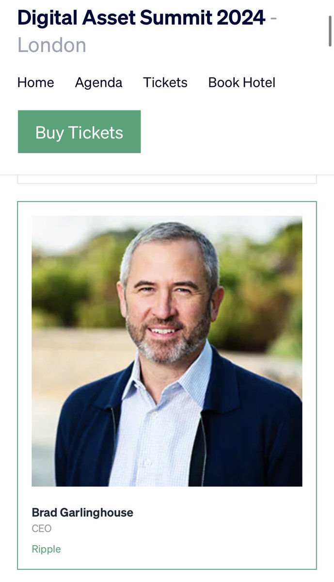 🚨BREAKING: Brad Garlinghouse - CEO of <a href="/Ripple/">Ripple</a> will be a speaker at the Digital Asset Summit 2024 from March 18-20 in London! 🔥 #XRP