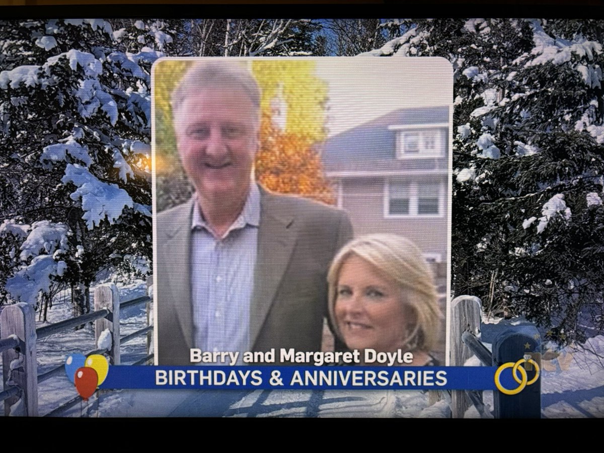 DerekGalway's tweet photo. I think you got scammed again @NTVNewsNL !  This picture on your Birthday Greetings tonight is of NBA legend Larry Bird and his wife! 😂😂 https://t.co/jA2CD4aZv2