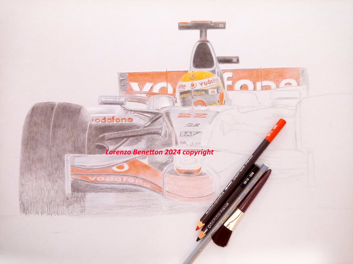 Day 4 WIP of my tribute to the GREAT Lewis victory at UK GP 2008 in the rain.
Stay tuned !
#lewishamilton #mclaren #BritishGP #SilverstoneGP #handmade #madeinitaly #racing #formula1