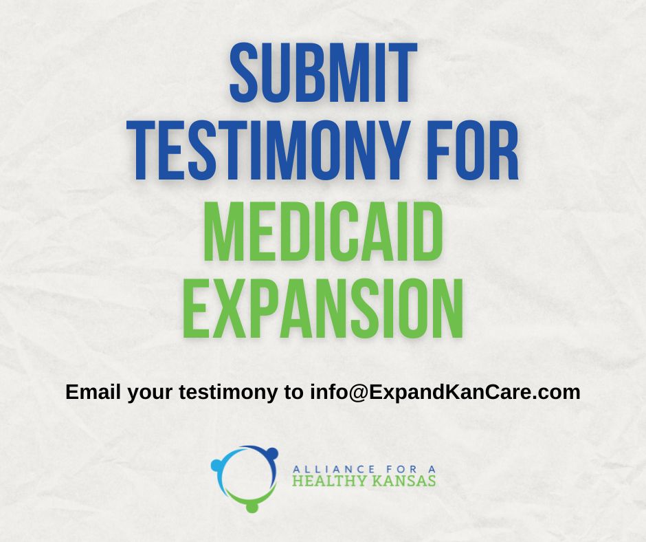 We are currently collecting written testimony from individuals and organizations in Kansas showing support for Medicaid expansion. Email it to info@expandkancare.com. Samples➡expandkancare.com/learn-more/ #ExpandKanCare #ksleg #kansas #kslegislature #MedicaidExpansion #ExpandMedicaid