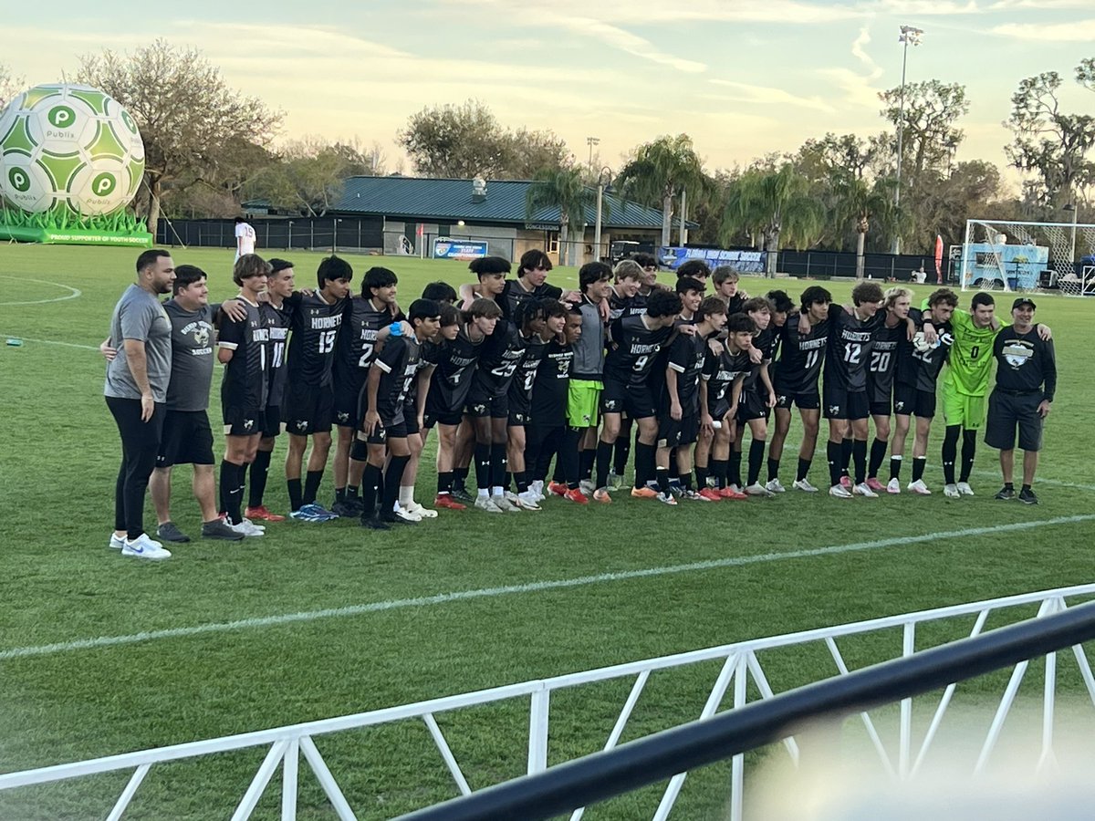 Boys soccer beats McKeel Academy 3-0 to advance - Hornets play for 2 state championships on Saturday at Lake Myrtle Park - girls at 4 and boys at 7 - Great job