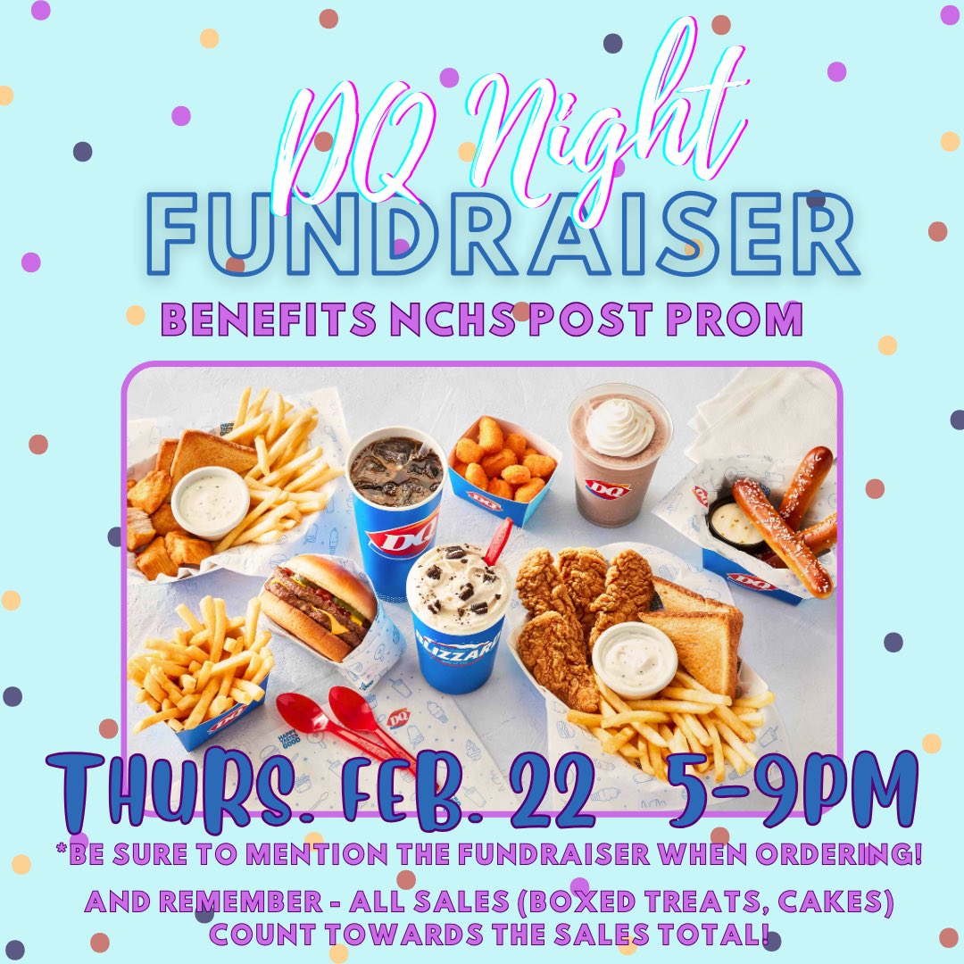 NCHS Stuco (@nchsfans) on Twitter photo It's a great night for some Hornette Basketball and Dairy Queen!  Come out to support our girls, then go help support our NCHS Post Prom with some sweet treats! It's a great night for some Hornette Basketball and Dairy Queen!  Come out to support our girls, then go help support our NCHS Post Prom with some sweet treats!