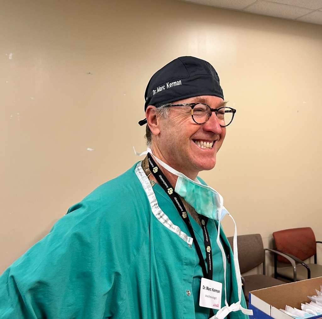 CUSOMAnesthesia's tweet photo. Our faculty were thrilled to received their personalized CU department scrub caps! Who can blame them? They wear them well! #Behindthemask #AnesthesiaExperts #DepartmentSwag https://t.co/qX0tAeemnV