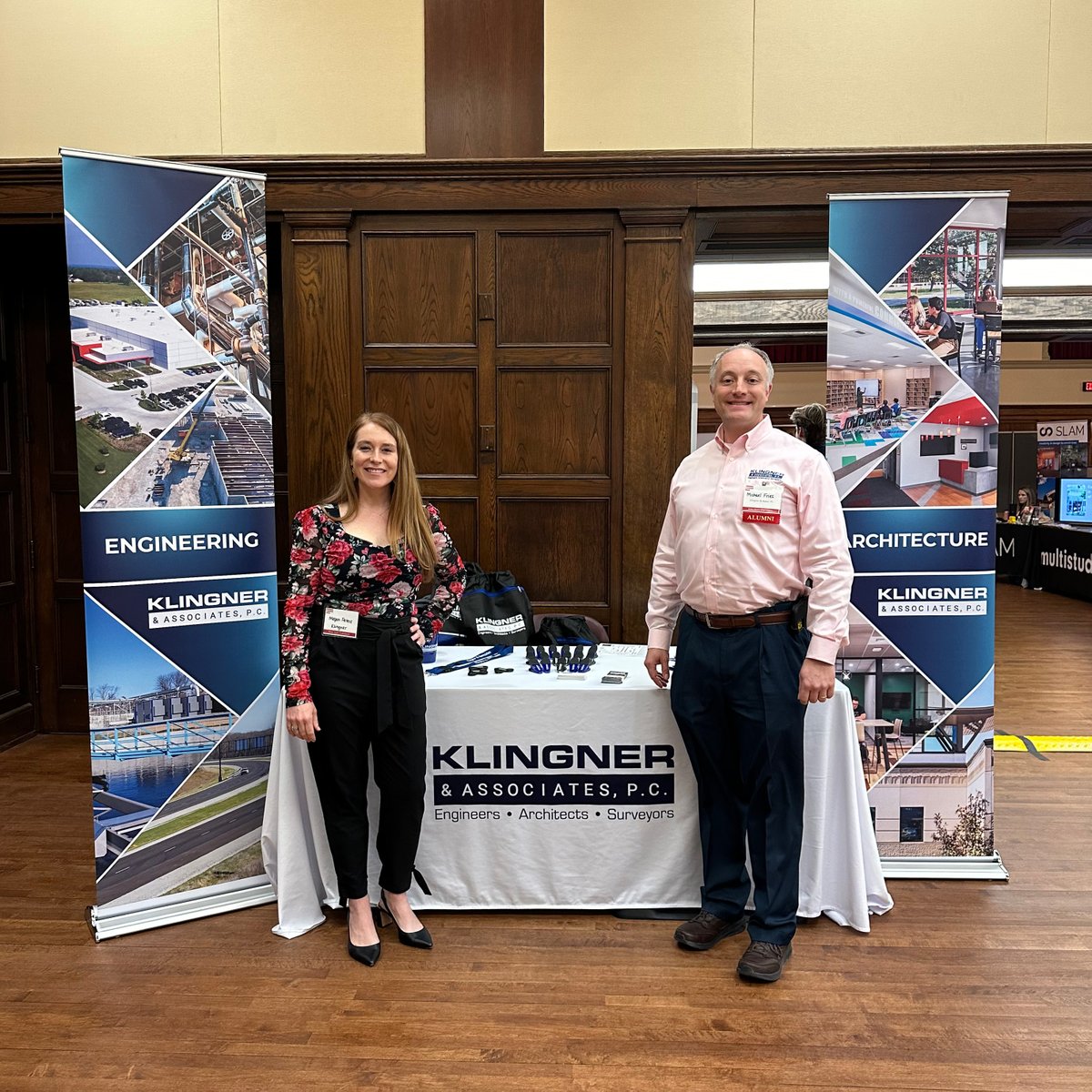 Michael Fries, AIA, and Megan Peters spent today at @iowastateu for the Design Career Fair! Students — learn about our job opportunities in Architecture and Interior Design.

Explore our job opportunities: bit.ly/WorkWithKlingn…