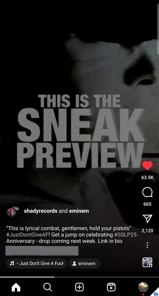 LoveDeWayYouLie's tweet photo. EMINEM teases dropping something next week on the special occasion of  the 25th Anniversary of SSLP  #SSLP25 https://t.co/M1Of9Y88hg