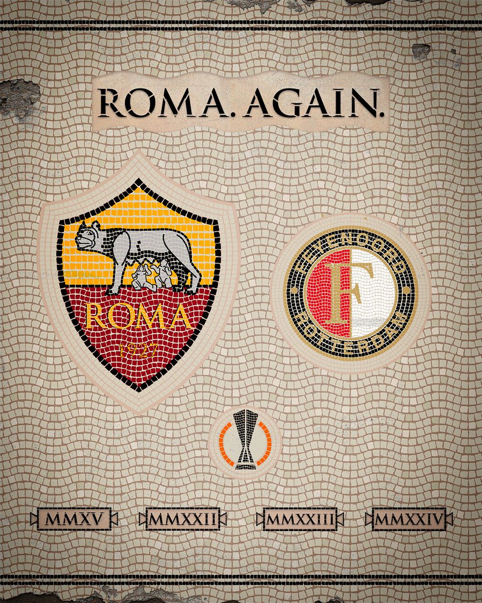 𝐈, 𝐈𝐈, 𝐈𝐈𝐈, 𝐈𝐕 👋

#RomaFeyenoord