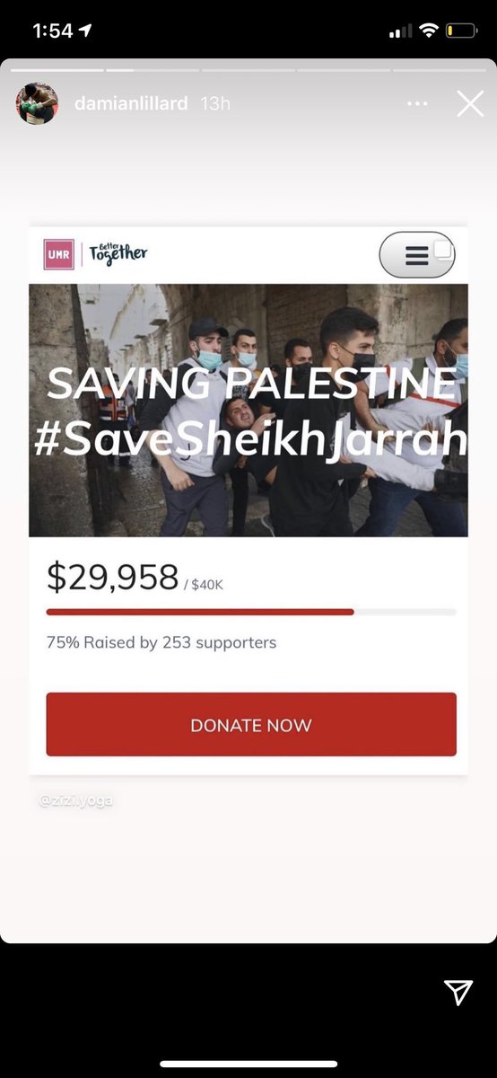NBAdabad's tweet photo. Apesar de não ter se expressado publicamente sobre o assunto nos últimos meses, Damian Lillard já se solidarizou com a luta palestina há alguns anos.

Ele divulgou uma campanha contra o despejo de famílias palestinas em Israel. https://t.co/VY70U3mNRw