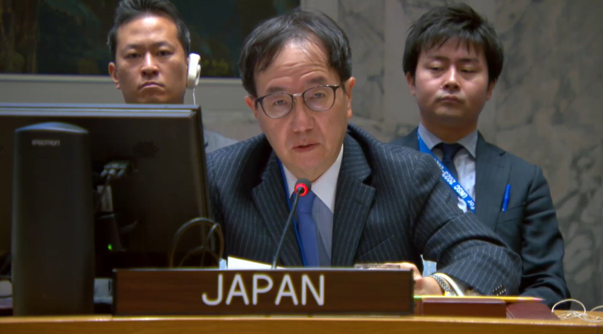 At #UNSC mtg on #MEPQ, Amb YAMAZAKI stresses that de-escalation &a humanitarian ceasefire are prerequisites for the ultimate goal that we all wish to see, which is 2 independent states, Israel & Palestine, living side by side in peace &security

Full Text:
un.emb-japan.go.jp/itpr_en/yamaza…