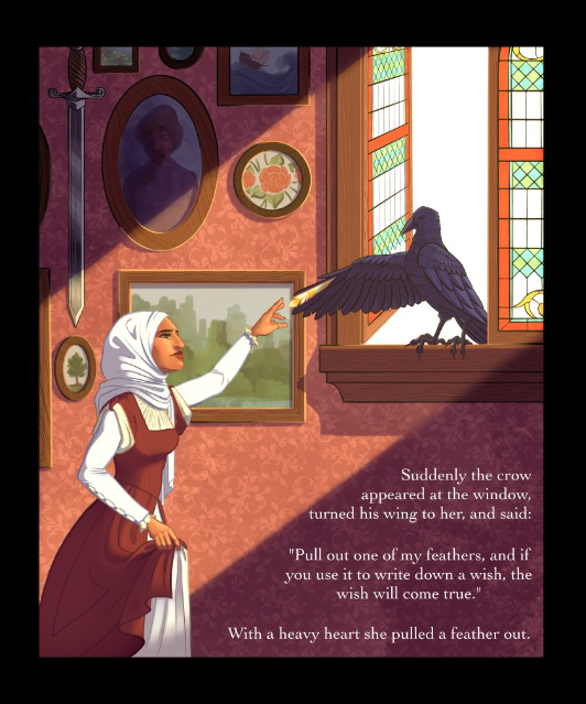 “The Enchanted Quill” by Illustration student Kate Meighen For the Illustration For Short Story class.