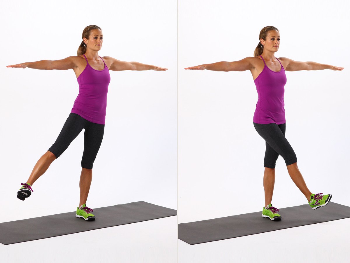 KUSportsMed's tweet photo. There is no set number or amount of time for dynamic stretches. Perform the amount of stretching exercises you feel is necessary for your continued improvement. #dynamicstretching https://t.co/QQ2J9VMBxq https://t.co/GvKrQ6MtWr