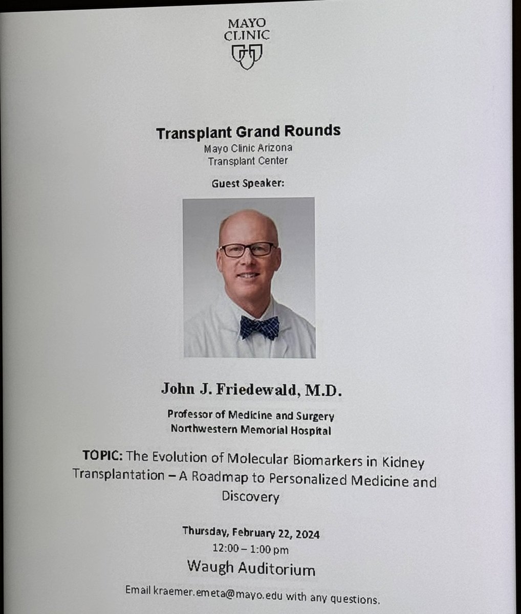 John Friedewald (@jfriedo) on Twitter photo Great visit to <a href="/MayoTransplant/">Mayo Clinic Transplant</a> today to share our work in biomarker discovery 🌵🏜️🧬 Great visit to <a href="/MayoTransplant/">Mayo Clinic Transplant</a> today to share our work in biomarker discovery 🌵🏜️🧬