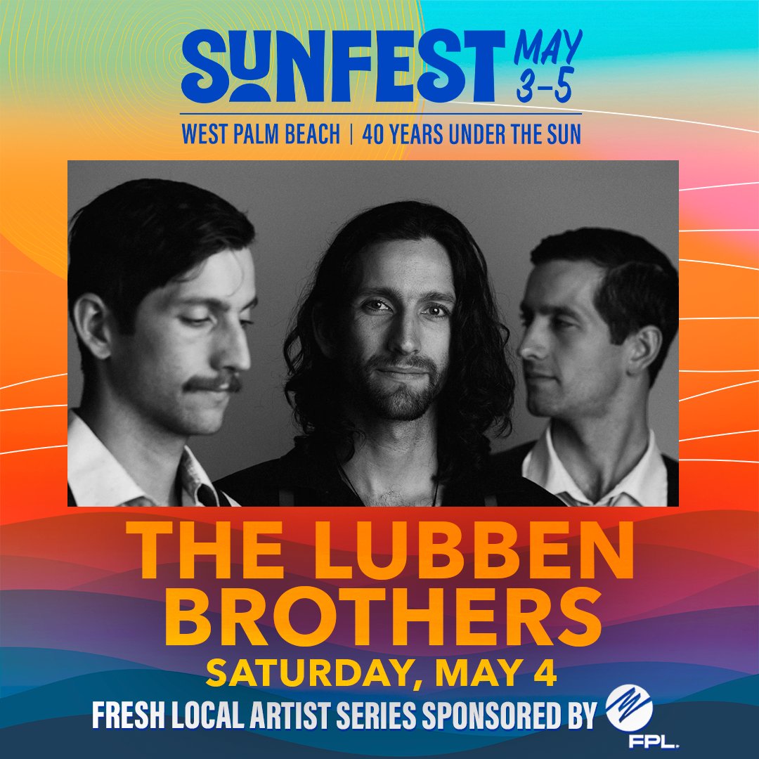 See you at SunFest 2024! 😎☀️ We're excited to be playing the Ideal Nutrition Stage - aka Meyer Amphitheatre!
#thelubbenbrothers #sunfest #sunfest2024 #folkband #folkypop #folkpop #popfolk #wpbarts #wpbaedistrict
